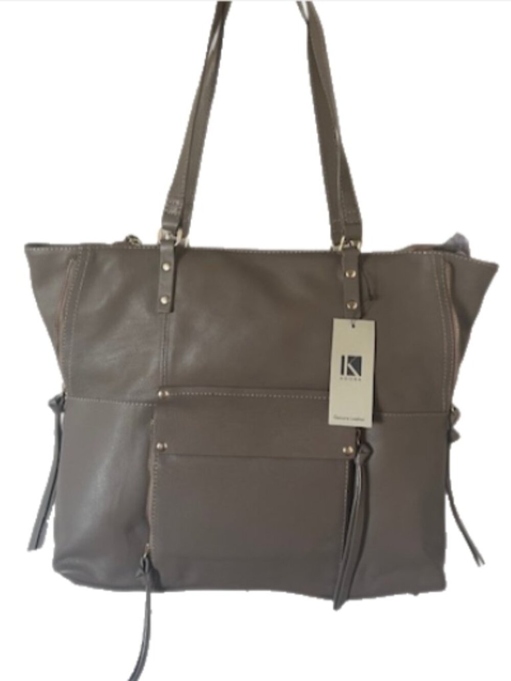 KOOBA Purse Taupe Pebbled Leather Large Shoulder Handbag Tote NWT (see descrip)